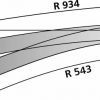 Tillig 85373 RH Curved Point HO Exit: 9 and 12 Degrees (934mm and 543mm) - Image 4