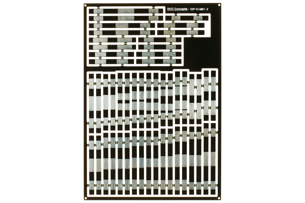 Pre-Etched Sleepers 1.0mm (4mm scale) Diamond Crossing.