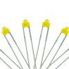 Panel Dot Type 6x 1.8mm (w/resistors) Yellow.