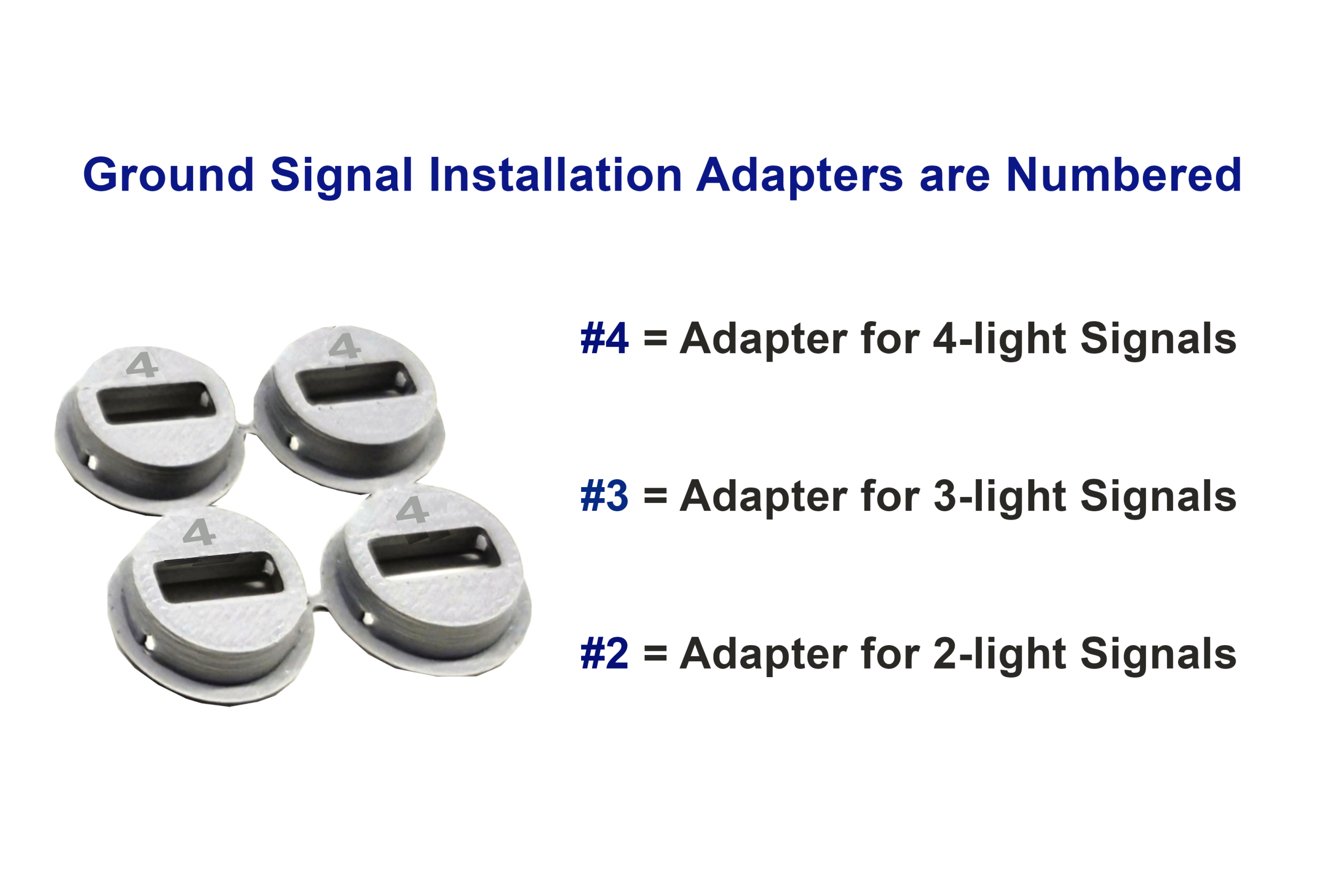 4 x 2-wire STEAM Era 3-light Ground Signals with easy-to-use mounting adapters. (w/o control board) - Image 4
