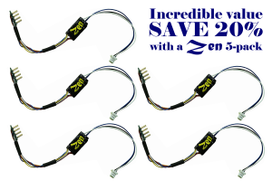 Zen Blue+ Decoder: Super THIN 8 Pin NANO Wired 2 Function (5-pack)