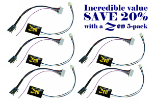 Zen Black Decoder: Mini 8 Pin Harness 4 Function (5-pack)